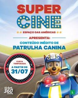 CINEMA Patrulha Canina Filhotes A Toda Velocidade Cinema Drive In No