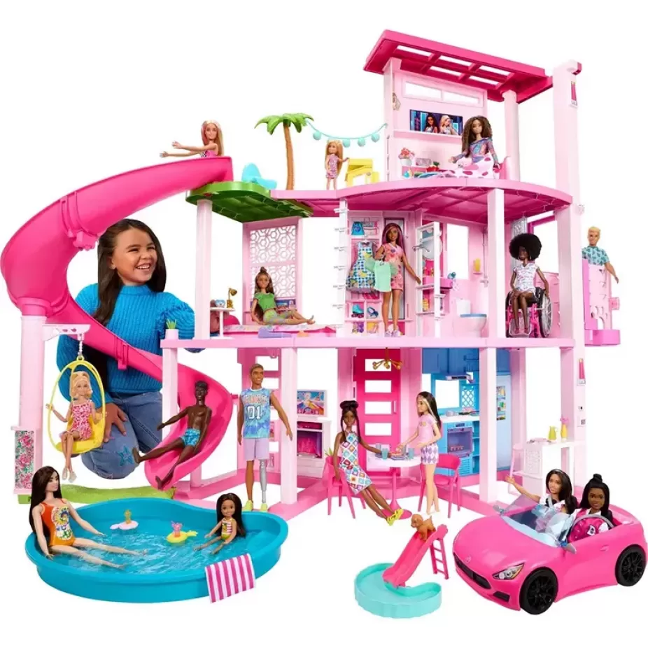 Barbie Barco com piscina e toboágua, Dream Boat Playset inclui mais de